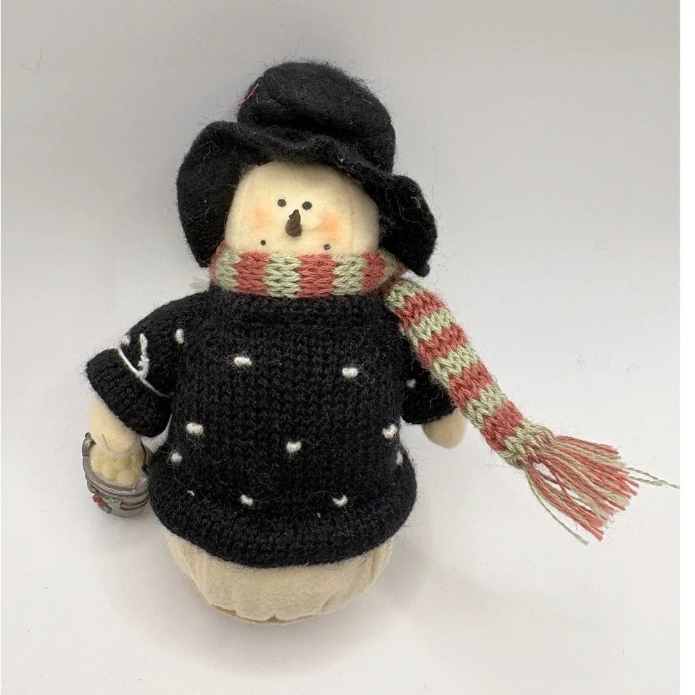 Vintage Miss Heather's Plum Pudding Snowmen Set of 2 Artisan Flair Christmas NWT
